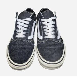 VANS Black and White Old Skool Trainers Classic Sneakers Casual Womens Size 7.5